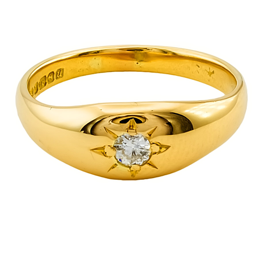 18ct Gold Diamond Ring size K